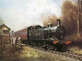 Jinty at the Crossing - Open Edition Print by artist Don Breckon