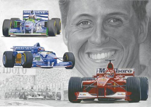 Michael Schumacher - Open Edition Print by artist Stuart McIntyre