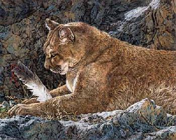 Paws and Reflect - Limited Edition Print by artist Judy Larson