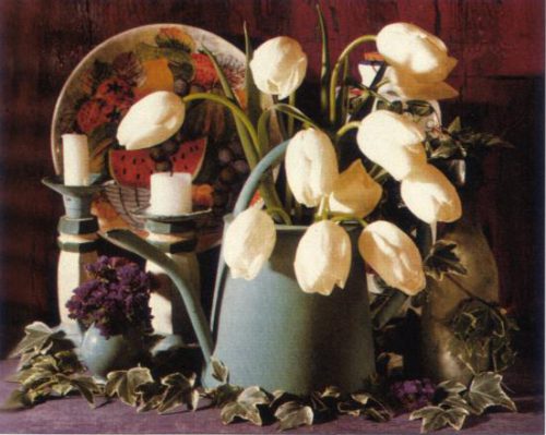 White Tulips - Open Edition Print by artist Larry Berman