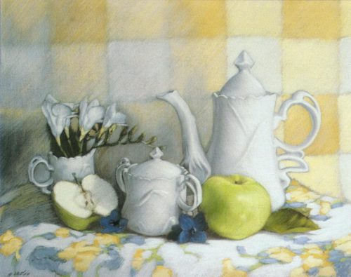 Teapots 2 - Open Edition Print by artist Linda Hanly