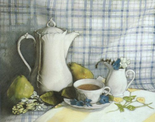 Teapots 3 - Open Edition Print by artist Linda Hanly