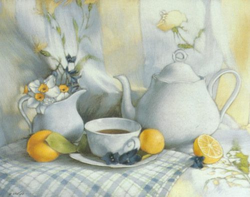 Teapots 4 - Open Edition Print by artist Linda Hanly