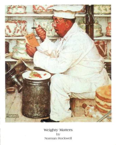 Weighty Matters - Open Edition Print by artist Norman Rockwell