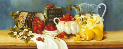 Strawberries & Lemonade - Open Edition Print by artist N Wiseman