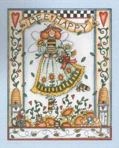 Bee Happy - Open Edition Print by artist Shelly Rasche