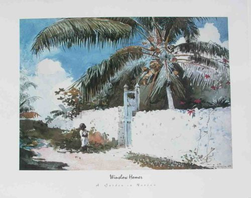 Garden in Nassau - Open Edition Print by artist Winslow Homer