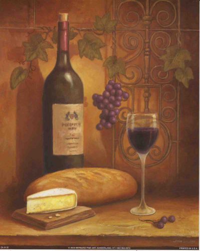 Wine & Cheese 1 - Open Edition Print by artist John Zaccheo